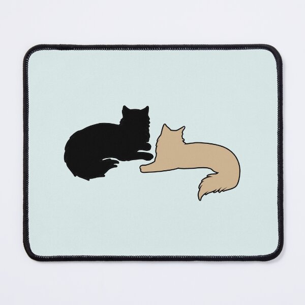 Item preview, Bella & Edward Lounging Around (Black & Beige Cats) designed and sold by andmarstan.