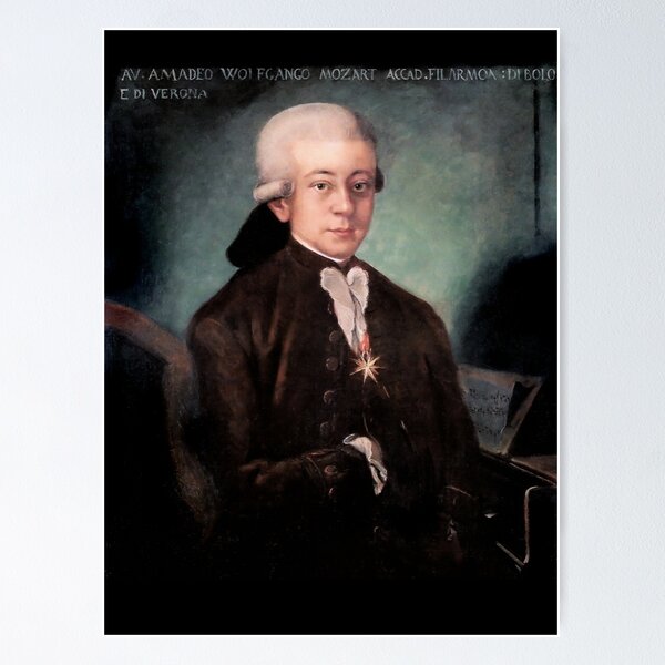 Vista previa del artículo con la obra «Retrato de AMADEUS MOZART», diseñado y vendido por Robert Zietara.