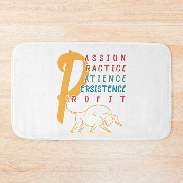 Item preview, Passion Practice Patience Persistence Profit, Bull Market Funny Quotes designed and sold by levdone.