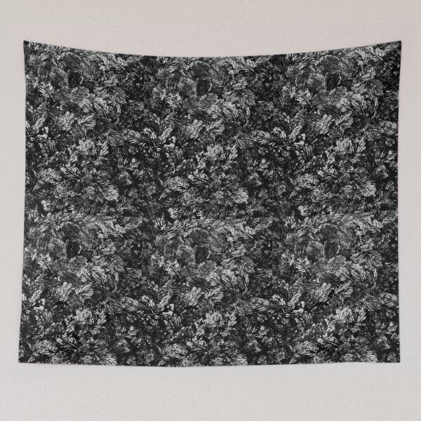 Item preview, white leaves in darkest skies abstract painting designed and sold by TitaCris.