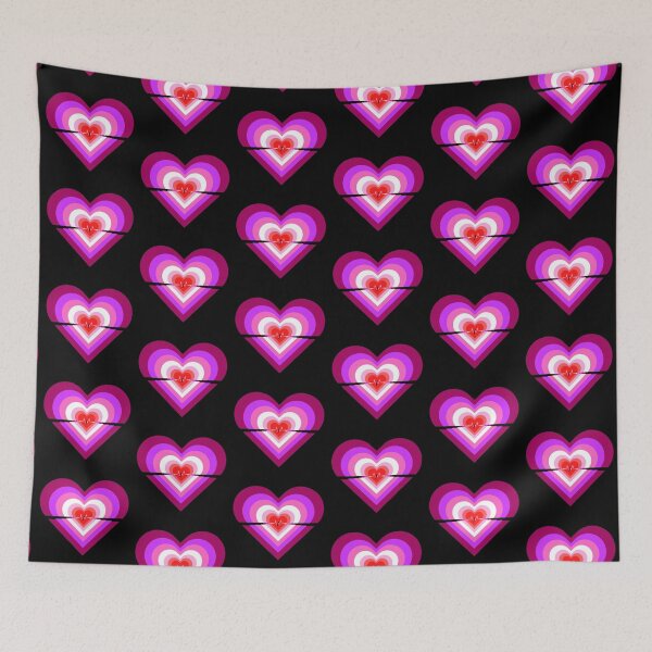 Item preview, Pride Flag Hearts - lesbian designed and sold by thesassypanda.