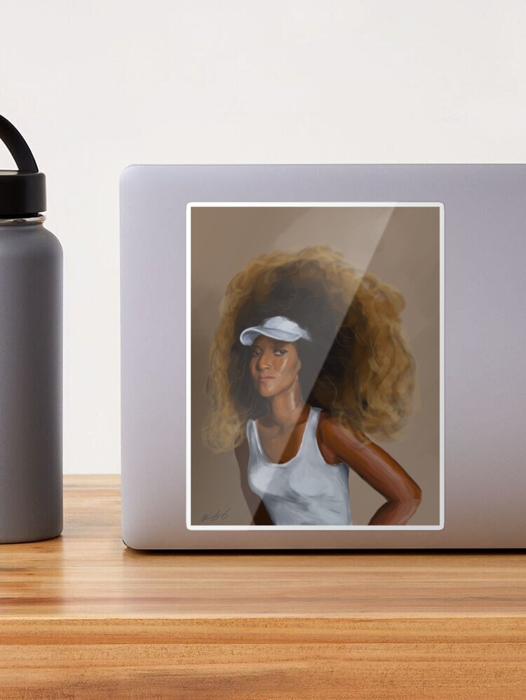 naomi osaka tennis athlete reference digital portrait painting art Sticker  for Sale by wruby