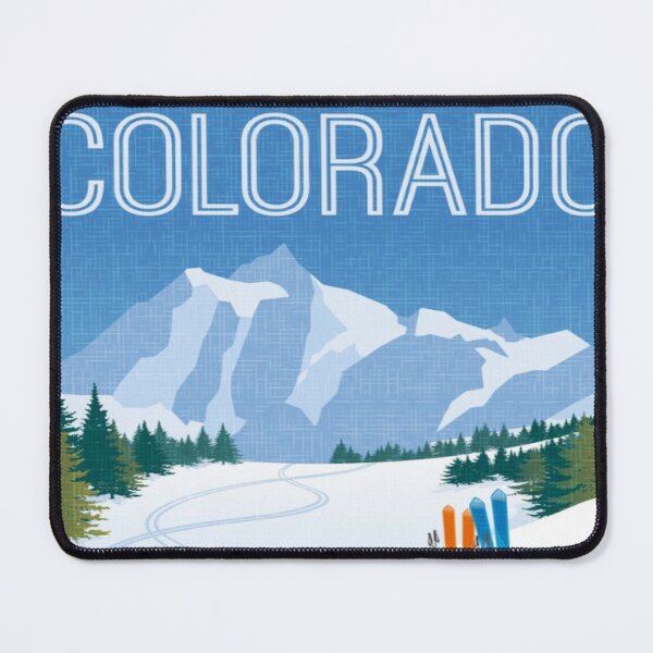 Item preview, Vintage Travel USA - Vintage Colorado Welcome To Adventure Sking Scene with Snow and Mountains designed and sold by WearWolfDesigns.