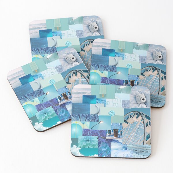Item preview, Light blue aesthetic photo collage  designed and sold by azure-ataraxia.