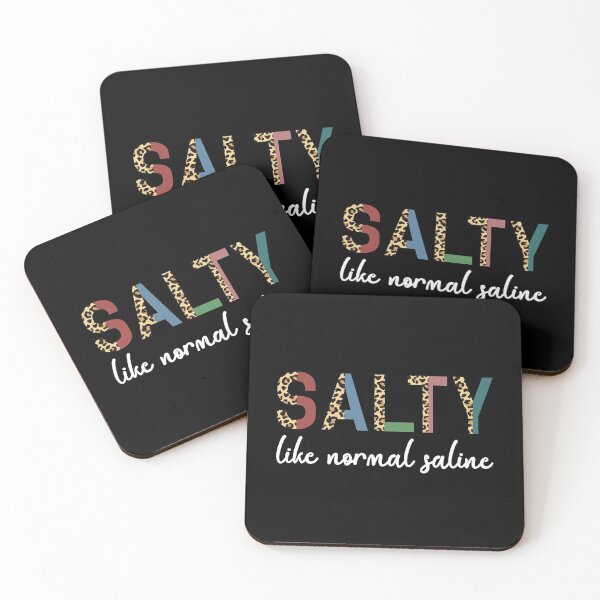 Item preview, Salty like normal saline Funny Nurse saying Cheetah print typography| Nurse life, Nursing student, Nurse in Training | Nurse gift designed and sold by Violet Treasures.