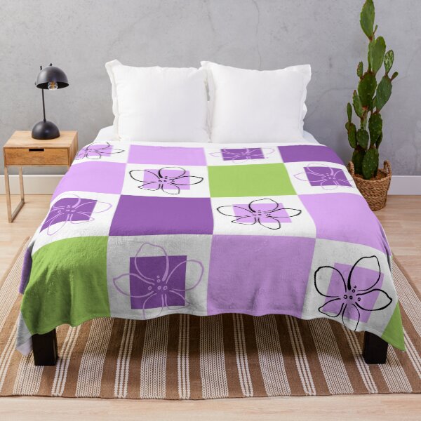 Item preview, Wild Orchid Flowers in diagonal grid Pattern designed and sold by Dreams of Dubai.