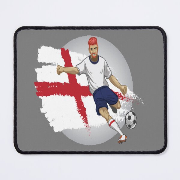 Artikelvorschau, England Football - England Fußballspieler mit Flagge als Hintergrund entworfen und verkauft von WearWolfDesigns.