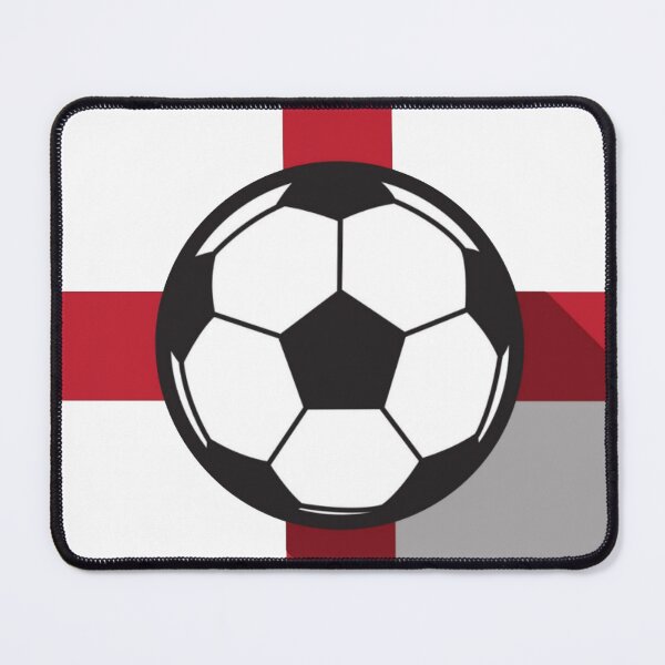 Artikelvorschau, England Fußball - Fußball-Symbol mit England-Flagge-Hintergrund entworfen und verkauft von WearWolfDesigns.
