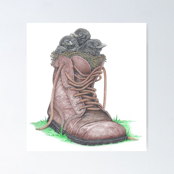 Item preview, Murder of Baby Crows in a Boot designed and sold by JimsBirds.