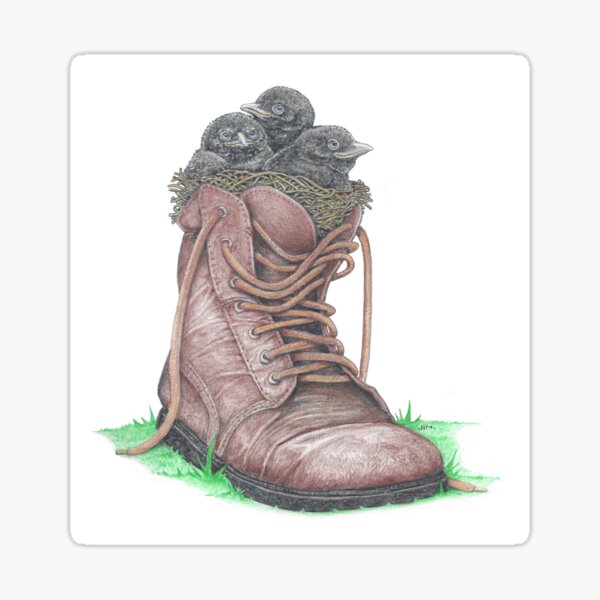 Item preview, Murder of Baby Crows in a Boot designed and sold by JimsBirds.