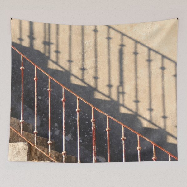 Item preview, Rusty wrought iron handrail and its shadow designed and sold by Anna Lemos.
