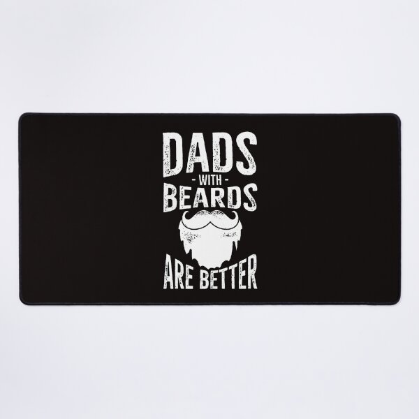 Item preview, Dads with Beards Are Better - Quote Saying Word Text White with Beard designed and sold by WearWolfDesigns.