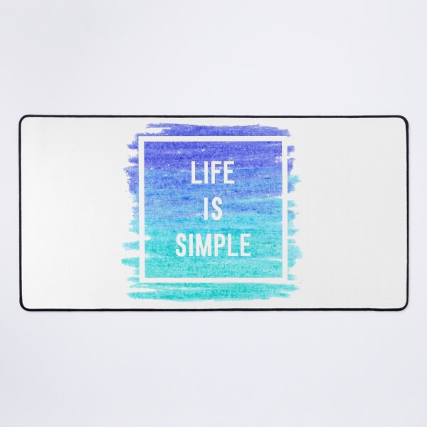 Item preview, Motivational Abstract Design - Life Is Simple - Today White Hand Written with Blue Crayon Colored Background designed and sold by WearWolfDesigns.