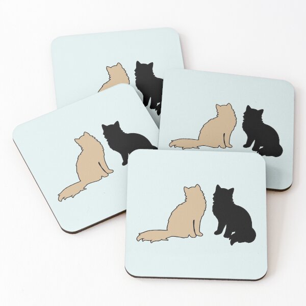 Item preview, Bella & Edward Twinning (Black & Beige Cats) designed and sold by andmarstan.