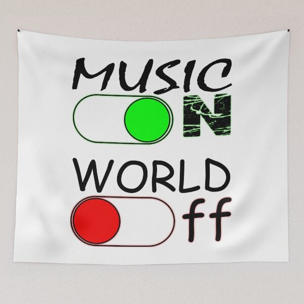 Item preview, Music On World Off designed and sold by Amindo.