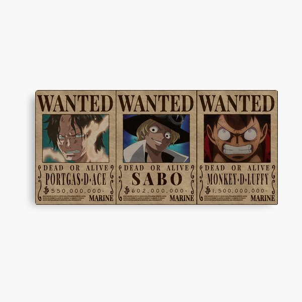 Asl Trio One Piece Ace Sabo Luffy Canvas Print By Patrika Redbubble