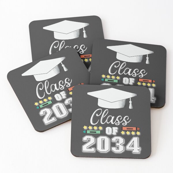 Item preview, Class of 2034 green dark orange crayon - white letters designed and sold by FlorenciaBliss.