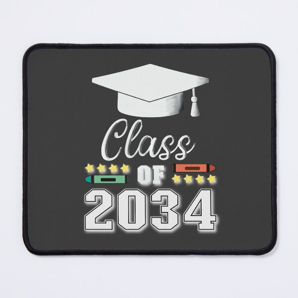 Item preview, Class of 2034 green dark orange crayon - white letters designed and sold by FlorenciaBliss.