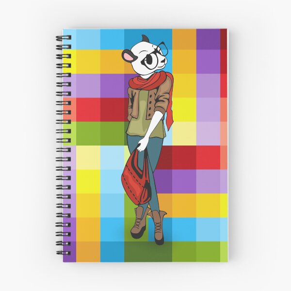 Item preview, Hipster Panda Girl on colorful background designed and sold by stylebytara.