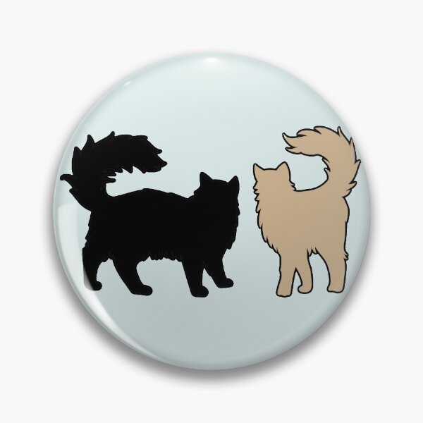 Item preview, Bella & Edward Vibing (Black & Beige Cats) designed and sold by andmarstan.