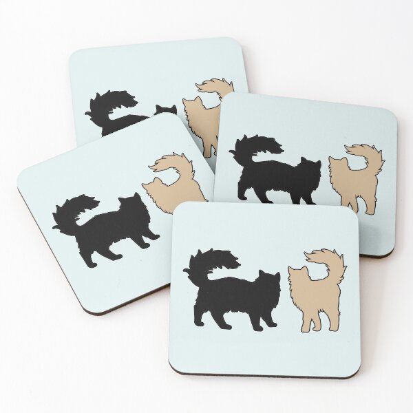 Item preview, Bella & Edward Vibing (Black & Beige Cats) designed and sold by andmarstan.