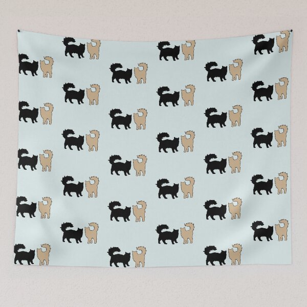 Item preview, Bella & Edward Vibing (Black & Beige Cats) designed and sold by andmarstan.