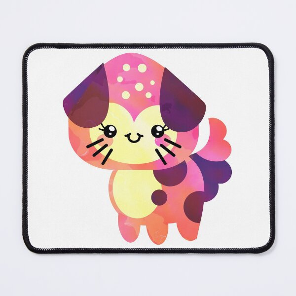 Item preview, Watercolor Ink Kawaii Coral Doggie designed and sold by Mechanical-Artt.