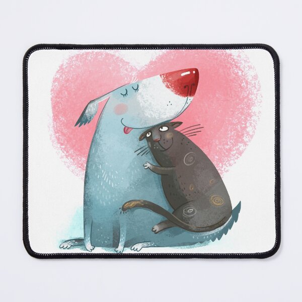 Item preview, Watercolor cat and dog friends designed and sold by Mechanical-Artt.