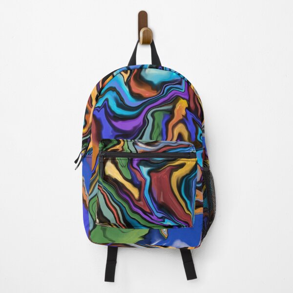 Item preview, Liquified colorful psychedelic abstract modern poured flower bouquet designed and sold by Jane Domenech.