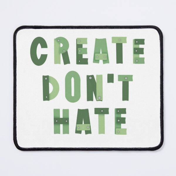 Item preview, Create don’t hate artist quote nails and wood planks green designed and sold by Shus-arts.