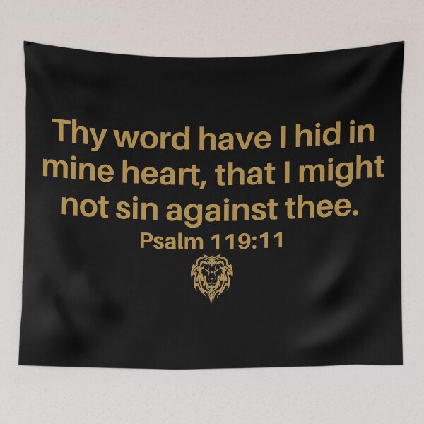 Item preview, Thy word have I hid in mine heart, that I might not sin against thee.  designed and sold by DaughterofYah.