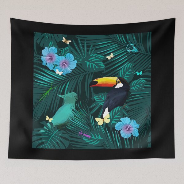 Item preview, Tropical Birds & Insects-Green designed and sold by ShaireProd.