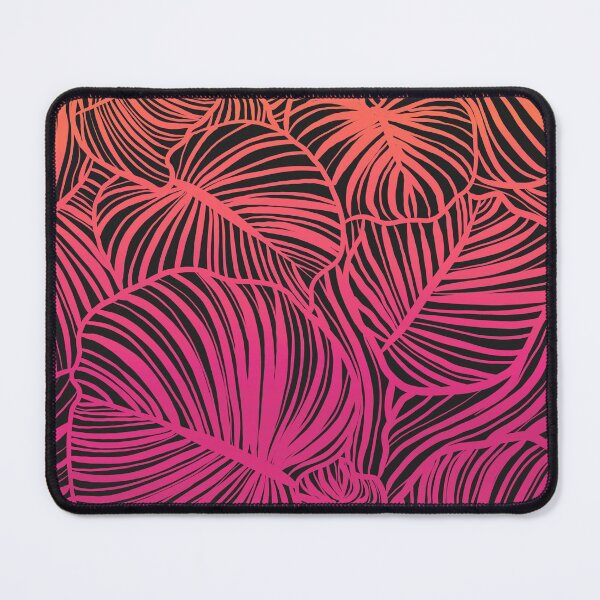 Item preview, Jungle Leaves Outline - Neon Pink and Peach | Home Décor designed and sold by jesslynnshop.