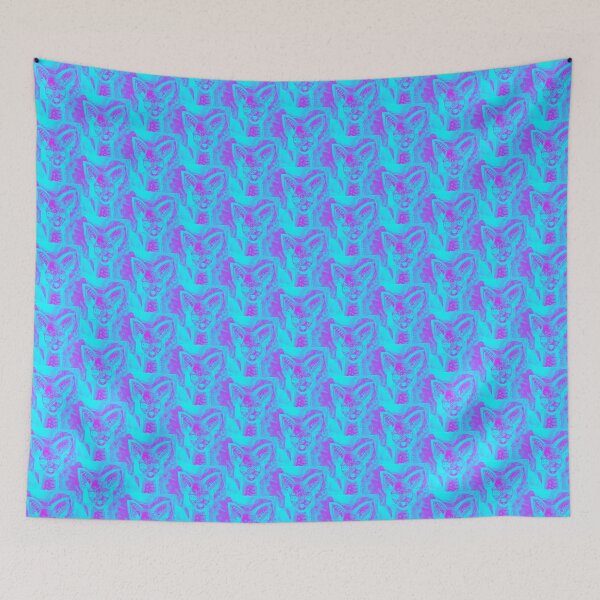 Item preview, funky pup blue designed and sold by Pipsilk.