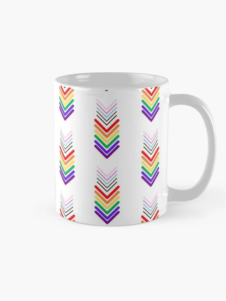 Thumbnail 3 of 6, Coffee Mug, Pride Pattern Angles designed and sold by RaineLight.
