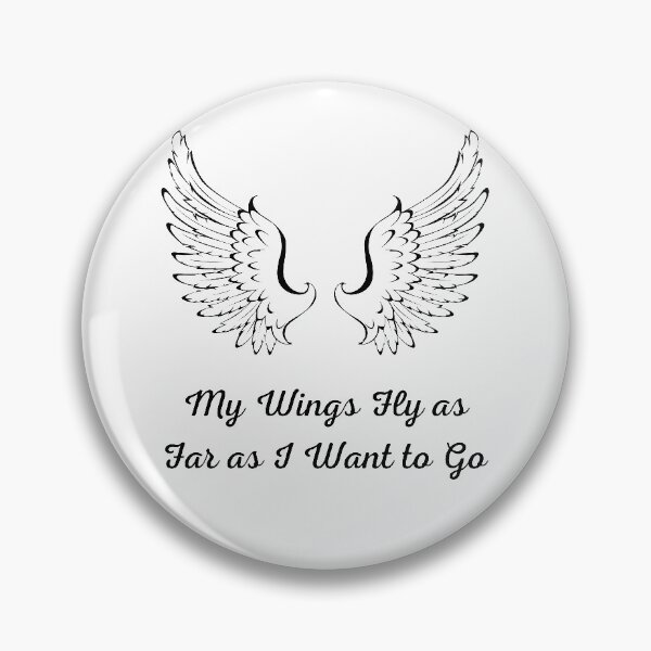 Item preview, My Wings Fly as Far as I Want to Go (Black) designed and sold by MEBH.