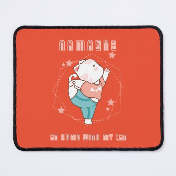 Item preview, Namaste at home with my cat in orange designed and sold by urban-color.