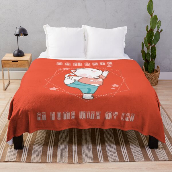 Item preview, Namaste at home with my cat in orange designed and sold by urban-color.
