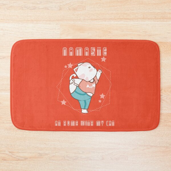 Item preview, Namaste at home with my cat in orange designed and sold by urban-color.