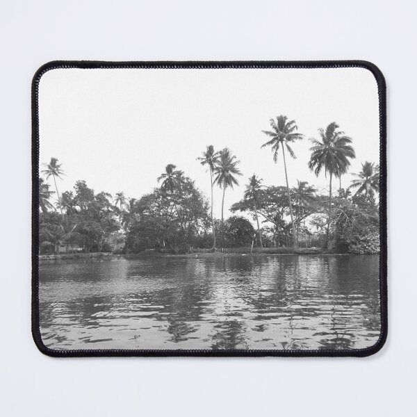 Item preview, Palm trees River Bank Grey Sacale Tropical Landscape, India designed and sold by worldways.