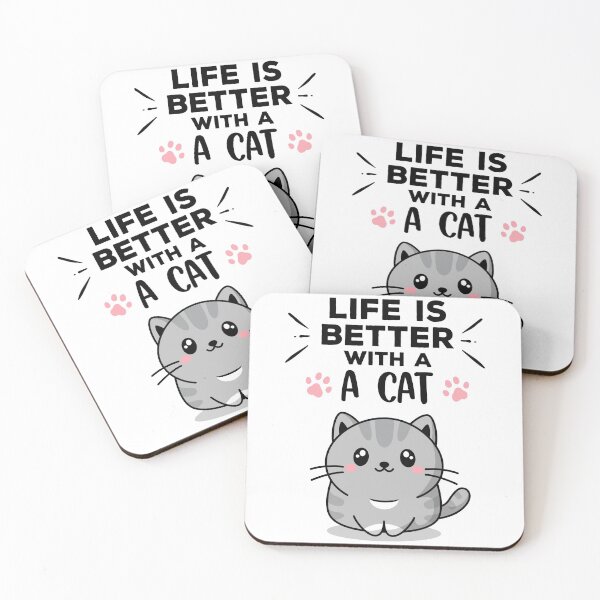 Item preview, Life is Better with a Cat designed and sold by MeowsAndMakes.