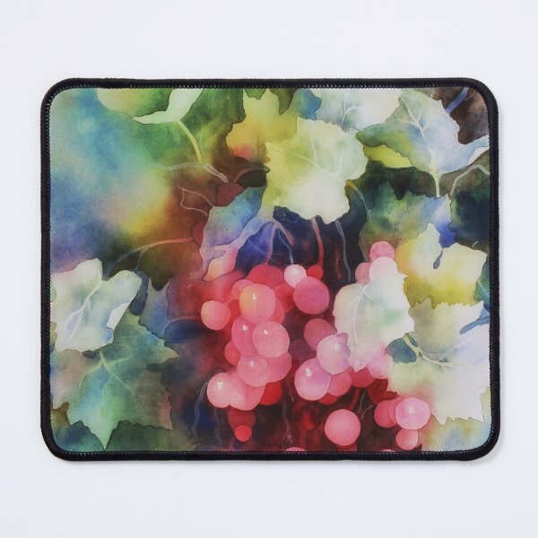 Item preview, Red Grape Watercolor Artwork designed and sold by hatimelhag.