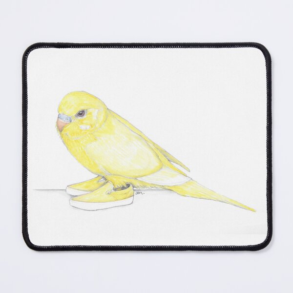 Item preview, Yellow Parakeet in Sneakers designed and sold by JimsBirds.