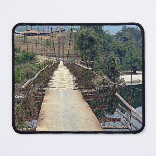Item preview, Village and Bamboo Suspension Bridge, Arunachal Pradesh, India designed and sold by worldways.