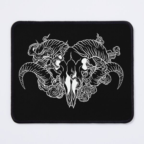 Item preview, Smoky Sheep Skull - White Lines designed and sold by LaGode.