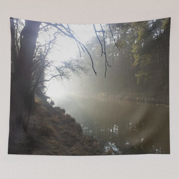 Item preview, Mysterious foggy mornng by the river designed and sold by Takemeforaride.