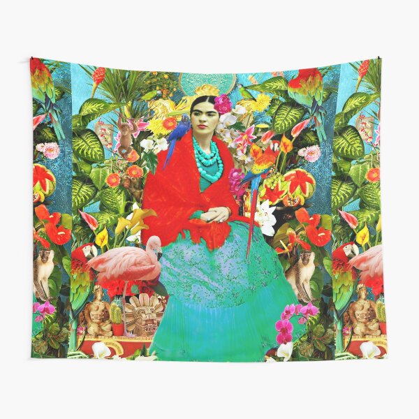 Item preview, Frida Kahlo with Mexican Animals, Plants, Birds designed and sold by FridaArtGallery.