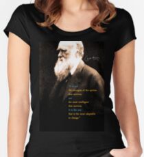 Charles Darwin Zitat 3 Tailliertes Rundhals-Shirt