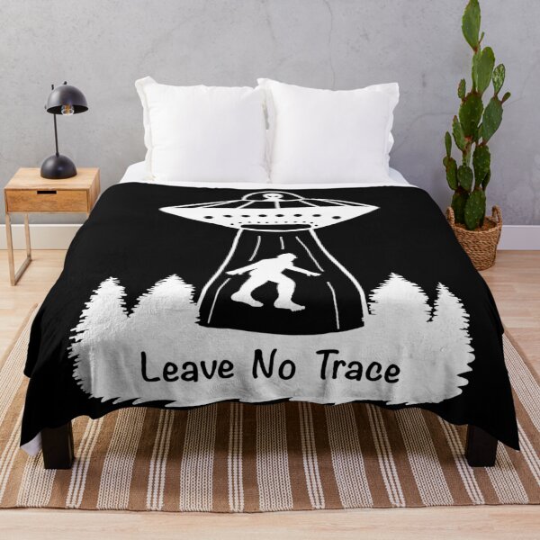 Item preview, Leave No Trace Bigfoot & Alien - White & Black designed and sold by EcoElsa.