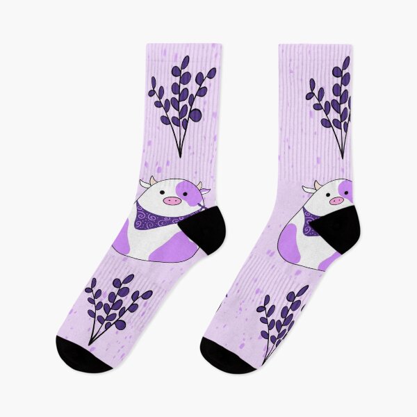Item preview, Purple Cow and Lavender Print designed and sold by KaitLouise.